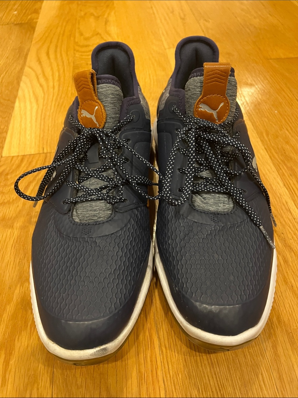 PUMA Men’s Navy Golf Shows with Tan Accent